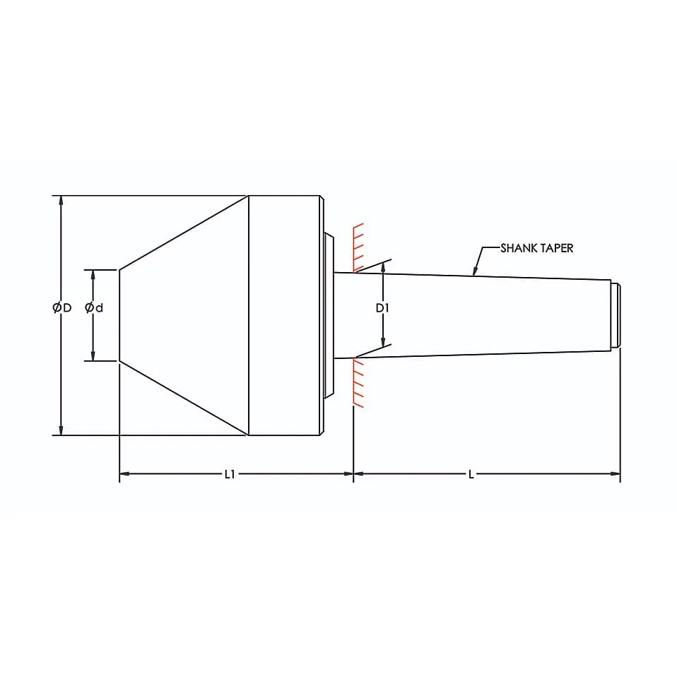 Tooltech MT-3 / 25-50 Blunt Pipe Center, MT-3 25-50