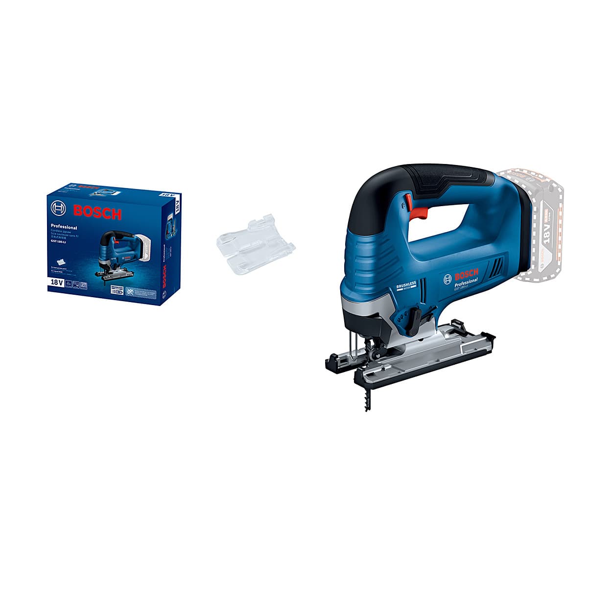 Bosch 18V / 26 mm Professional Cordless Jigsaw, GST 185-LI (Solo)