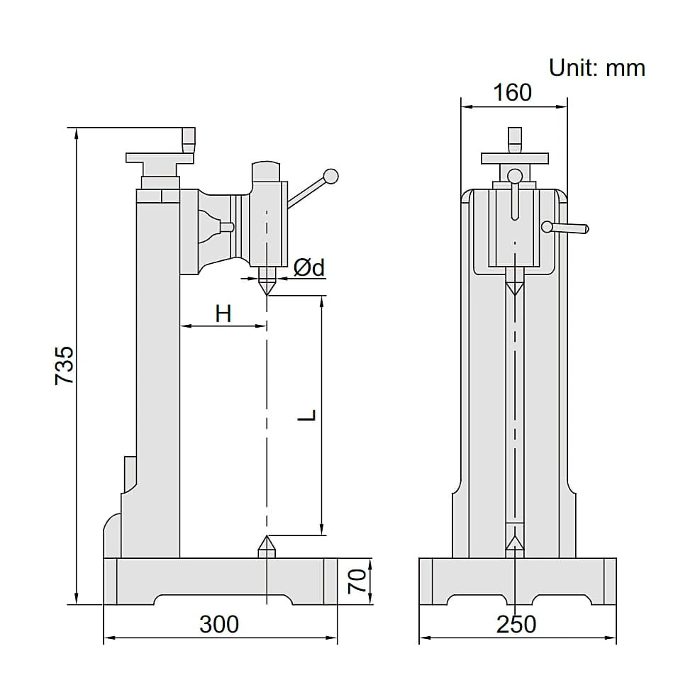 Insize 360 mm Vertical Bench Center, 4728-360