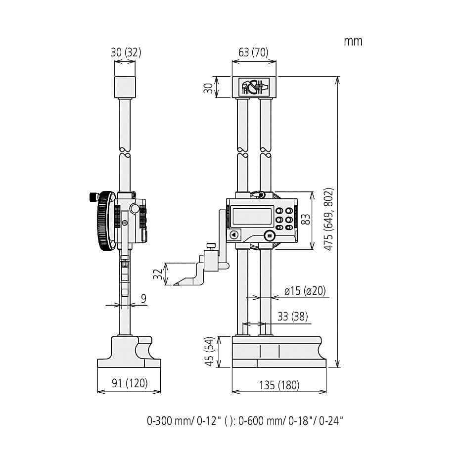Mitutoyo 300 mm Double Column Digital Height Gauge, 192-613-10