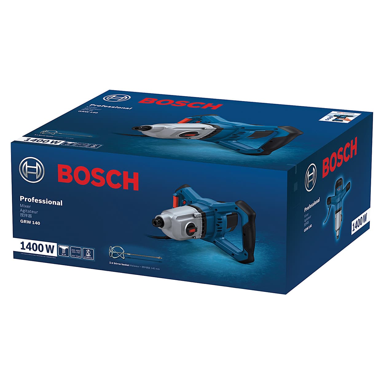Bosch 1400W Professional Soft Start Electric Putty / Paint Mixer With Stirring Mechanism, GRW 140