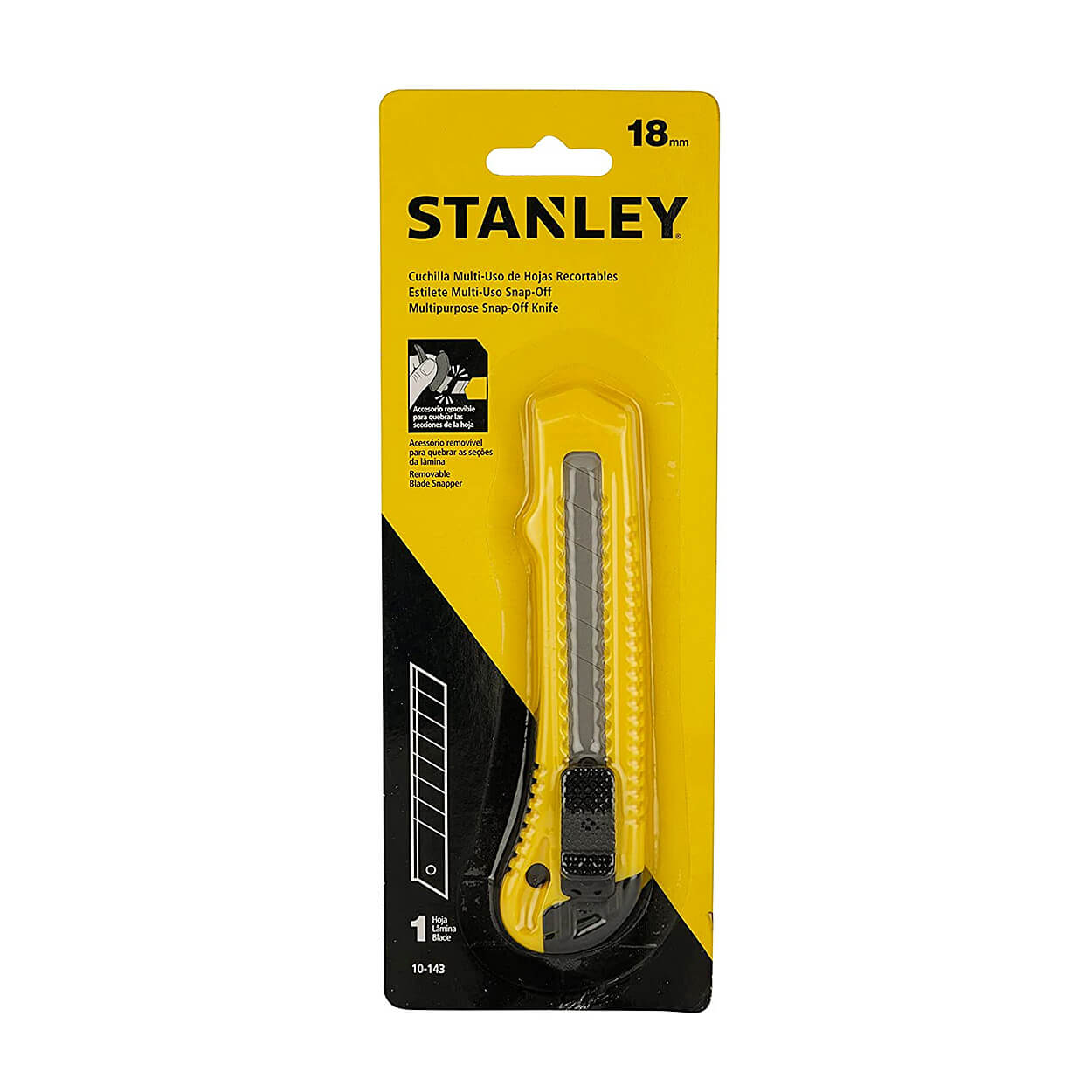 Stanley 18 mm Basic Snap-off Blade Knife, 10-143-S