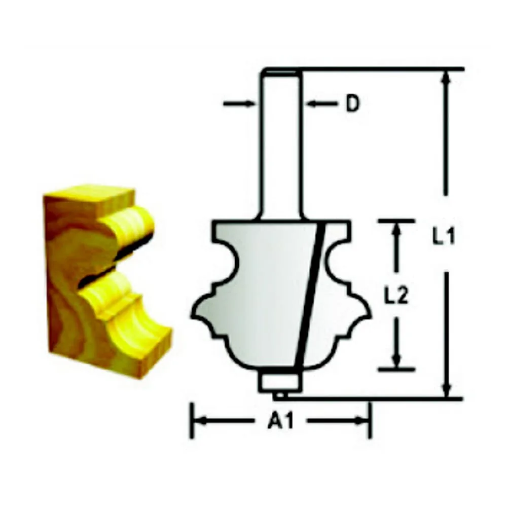 Makita 8.00 mm Router Bit (Multi Edge Beading Bit), D-48860