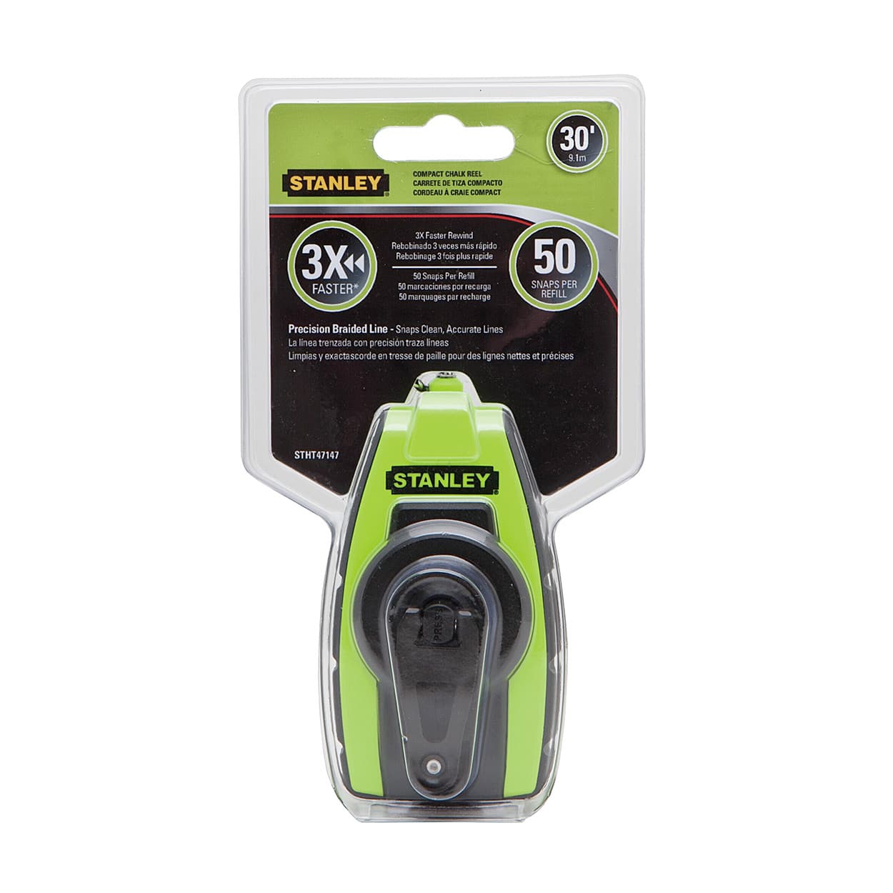 Stanley 10 Mtr Compact Chalk Line Reel, STHT47147