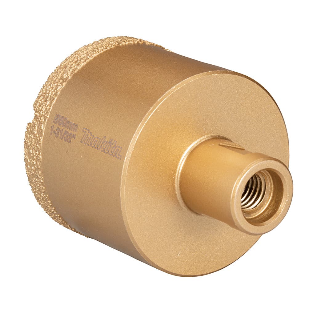 Makita 50 mm Dia x M10 mm Vacuum Brazed Diamond Core Bit, D-75203
