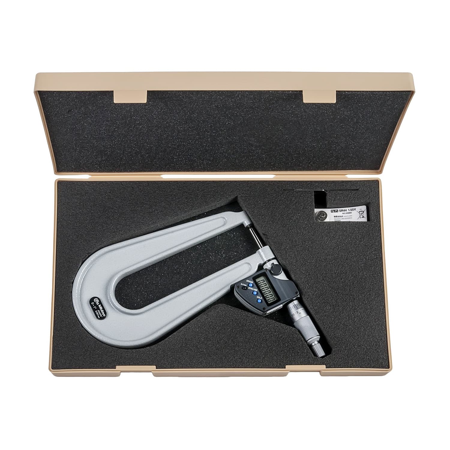 Mitutoyo 0 - 1 inch Digital Sheet Metal Micrometer (Type C), 389-371-30