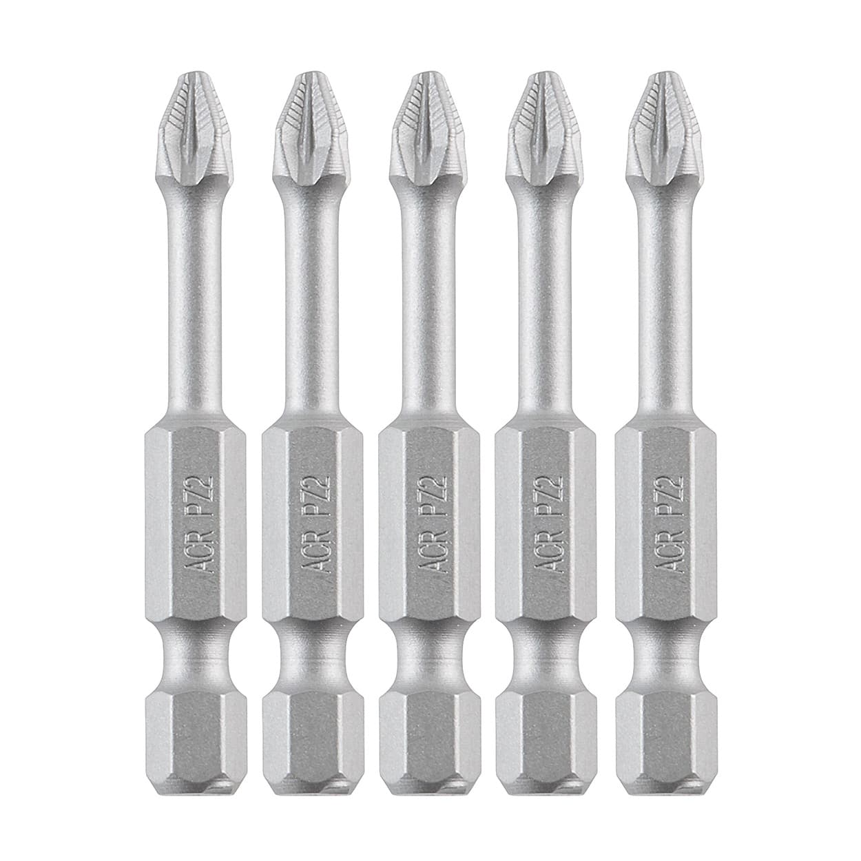 Dewalt PZ2 x 50 mm Length Pozidriv Torsion Screwdriver Bits With Extra Grip (Pack of 5 Pcs), DT7226-QZ