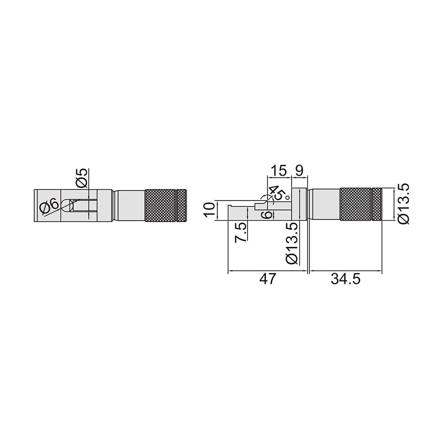 Insize 0 - 13 mm Seam Micrometer for Aluminum Cans, 3293-132