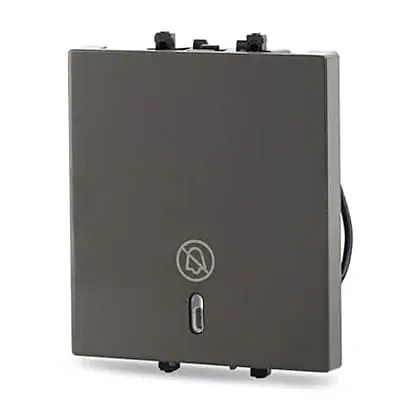 Schneider Electric Zencelo 2 Module Do Not Disturb Switch - Dark Grey (Pack of 10 Pcs), INH8453(BZ)