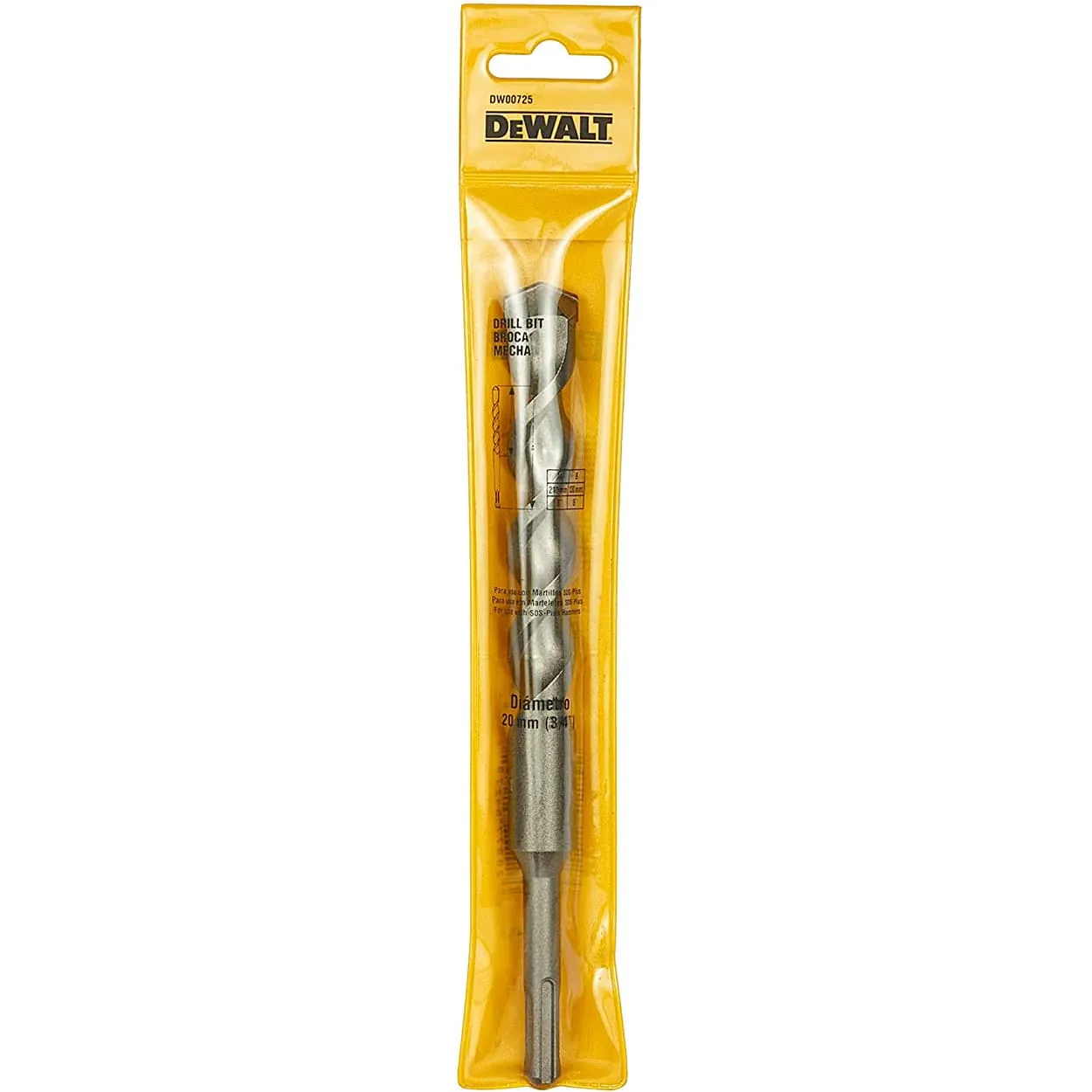 Dewalt 20 x 200 mm SDS Plus Extreme Drill Bit, DW00725-AE
