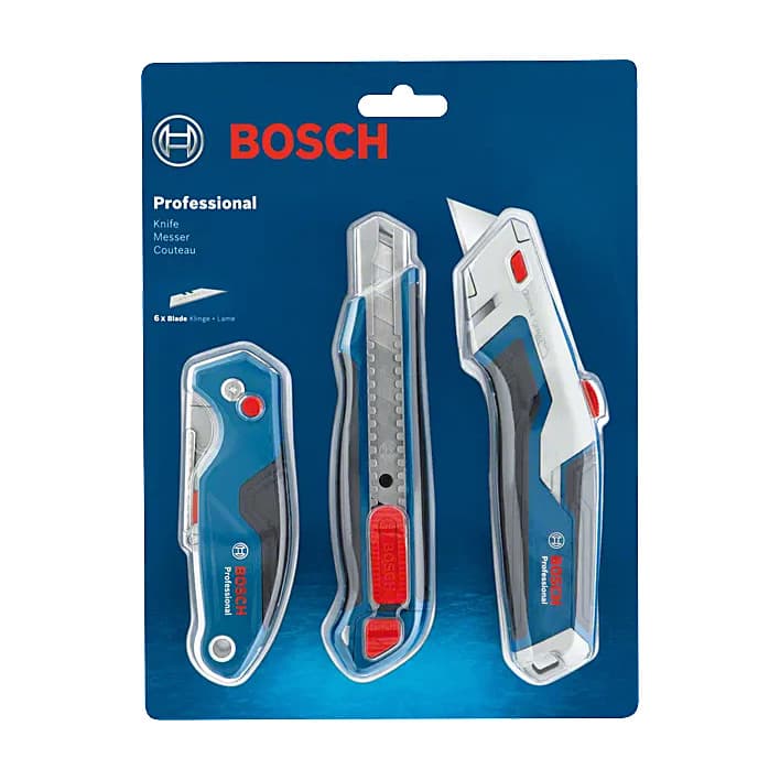 Bosch 3 Pcs Professional Knife Set, 1 600 A02 7M4