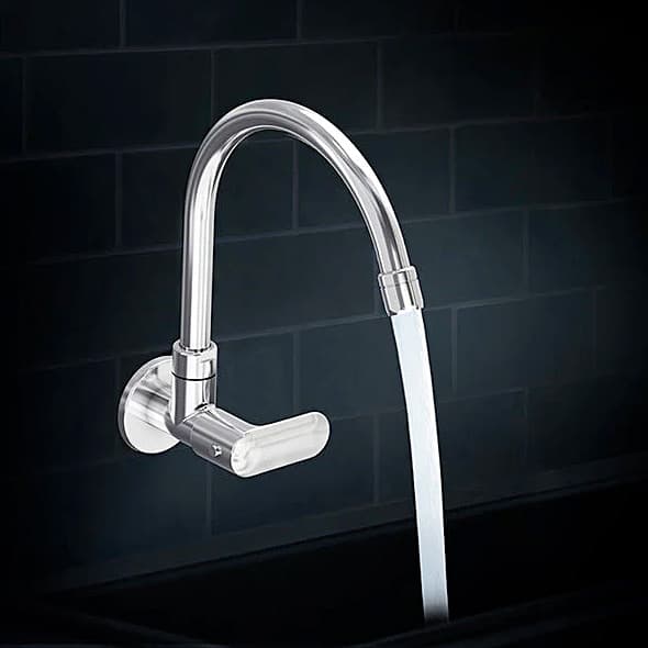 Kohler Kumin Wall Mount Cold Only Kitchen Faucet In Polished Chrome Finish, K-99482IN-4-CP
