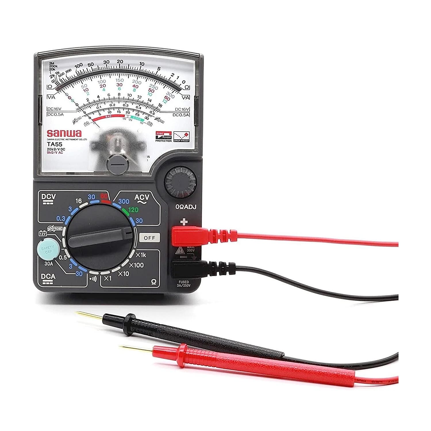 Sanwa 0.3 - 60V DC Voltage Analog Multimeter, TA55