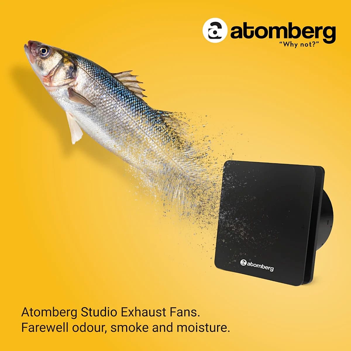 Atomberg Studio 150 mm Exhaust Fan with BLDC Motor (Black)