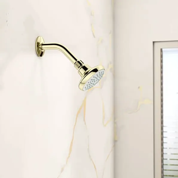 Kohler Complementary Wall Mount Shower Arm With Escutcheon In French Gold Finish, K-1061577IN-AF