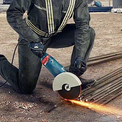 Bosch 180mm / 7 inch 2400W Professional Heavy Duty Large Angle Grinder (Cyclon Tech), GWS 24-180 JZ