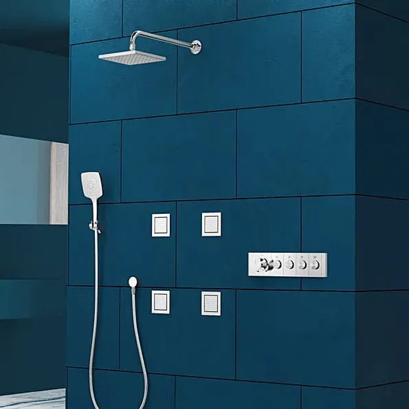 Kohler Anthem Recessed Thermostatic Mechanical 4 Outlet Trim In Polished Chrome Finish, K-26348IN-9-CP