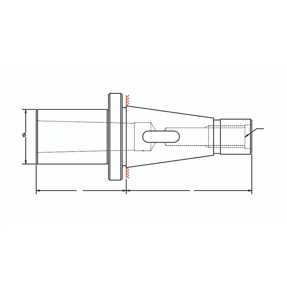 Tooltech ISO-50 / MT-1 Milling Reduction Socket ISO Taper (Type A), MT-1A