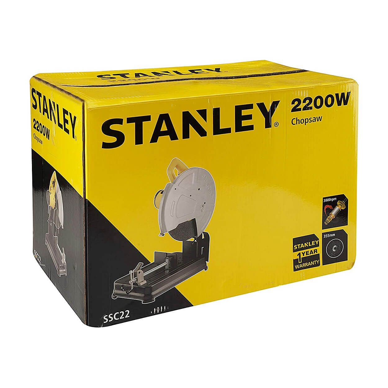 Stanley 355mm 2200W Corded Electric Chop Saw With Saw Wheel, SSC22-IN