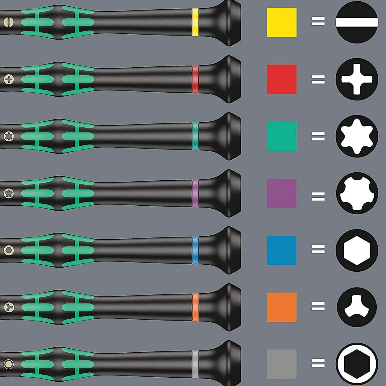 Wera 2035 / 6 Pcs A Screwdriver Set & Rack For Electronic Applications, 05118150001