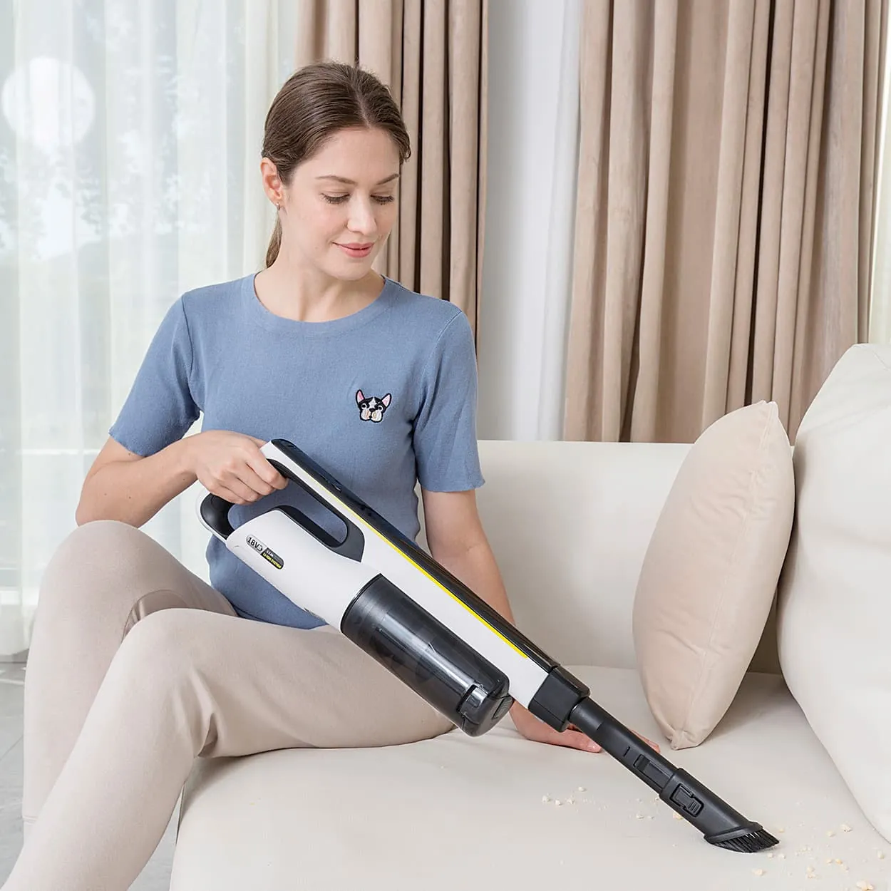 Karcher 18V 2-In-1 Cordless Handheld Vacuum Cleaner (VC4S), 1.198-291.0