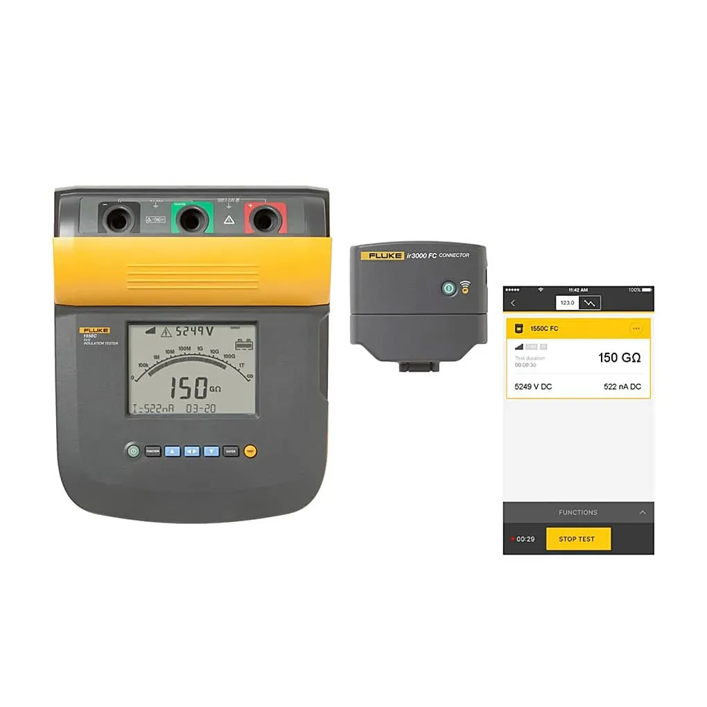 Fluke 1550 FC Digital Insulation Resistance Tester Kit