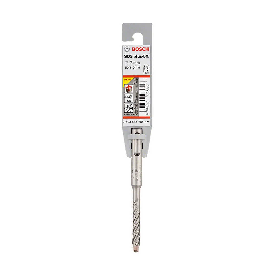 Bosch 7.00 x 50 x 110 mm SDS Plus-5X Hammer Drill Bits, 2 608 833 785