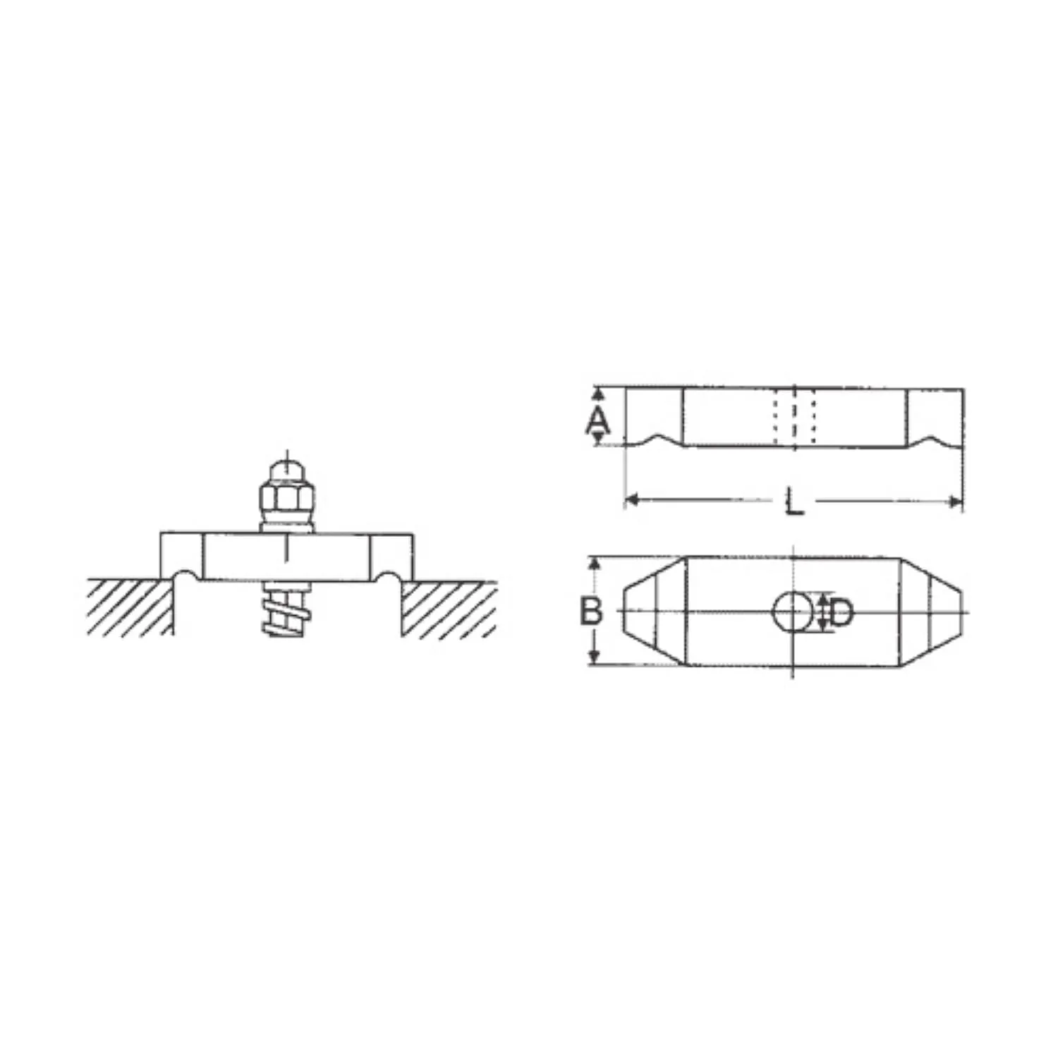 Apex 14 x 100 mm Double Ended Clamp, 937-3