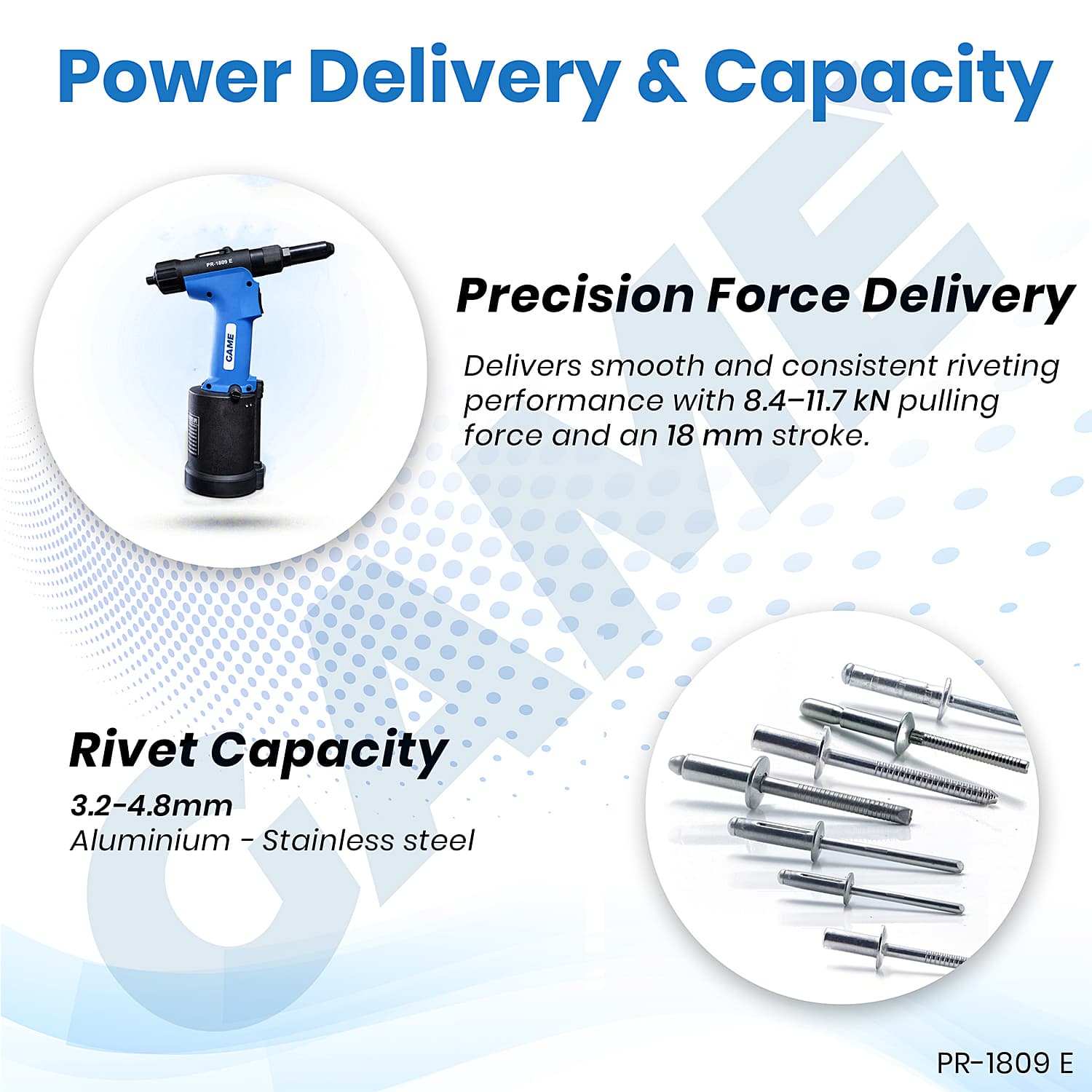 Game 3.2 - 4.8 mm Air Hydraulic Riveter, PR-1809E