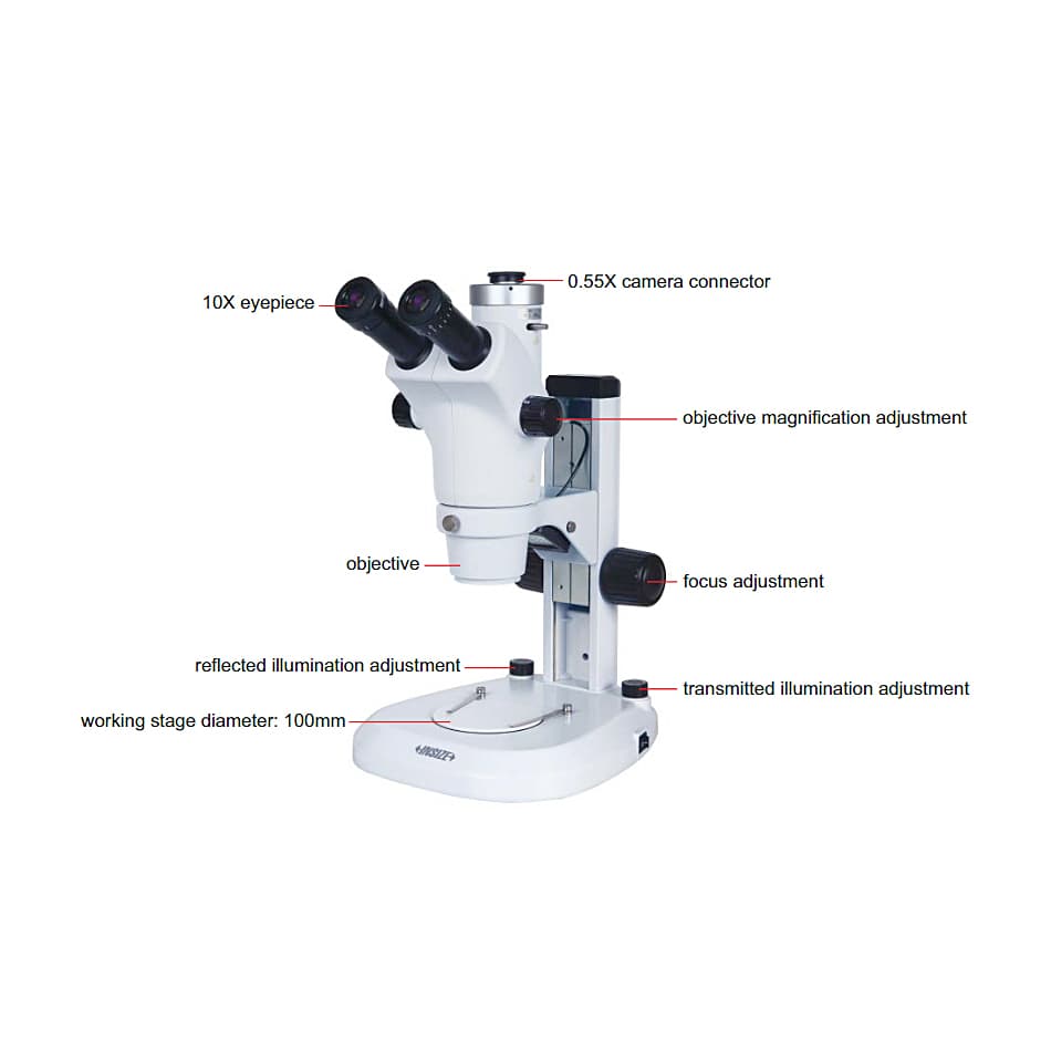 Insize 10X Zoom Stereo Microscope (Advanced Type), ISM-ZS100T