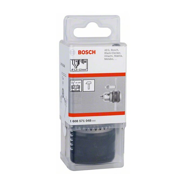 Bosch 1/2" x 20 UNF, 1.5 - 13 mm Capacity, Keyed Chucks, 1 608 571 048