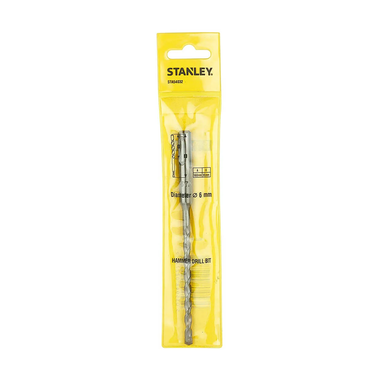 Stanley 6.00 x 160 mm SDS Plus Hammer Drill Bit, STA54032-IN