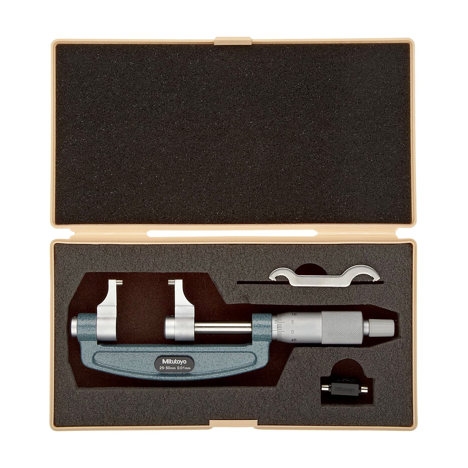 Mitutoyo 25 - 50 mm Caliper Type Micrometer, 143-102