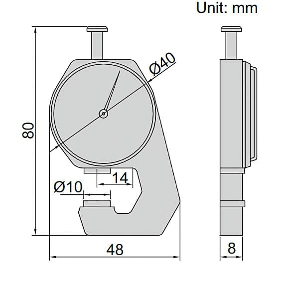 Insize 0 - 10 mm Thickness Gage, 2361-10