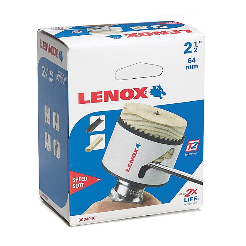 Lenox 64 mm / 2-1/2 inch Bi-Metal Speed Slot Hole Saw With T3 Technology, 3004040L