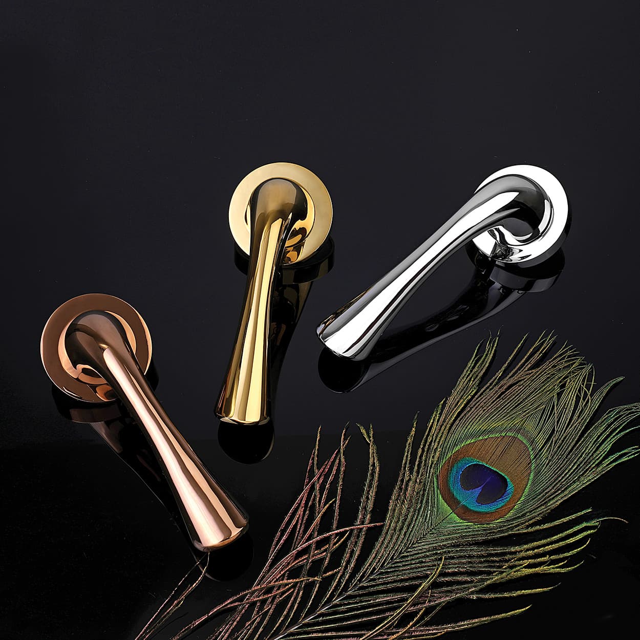 KBI Olive Rose Gold PVD Mortise Handle