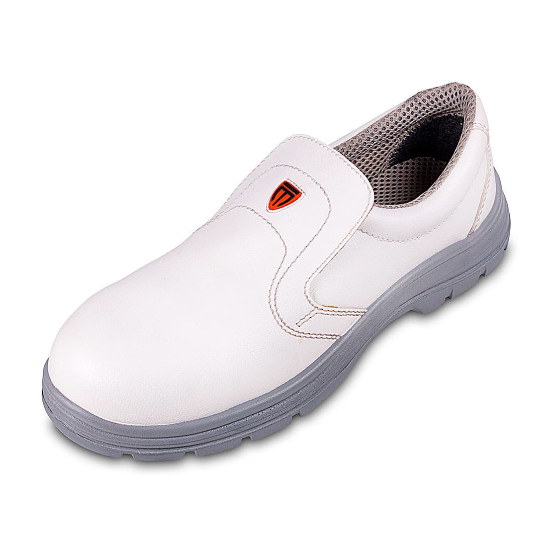 Tagra Low Ankle Double Density Micro Fiber Leather Safety Shoes - Steel Toe (White), Comfort Lo