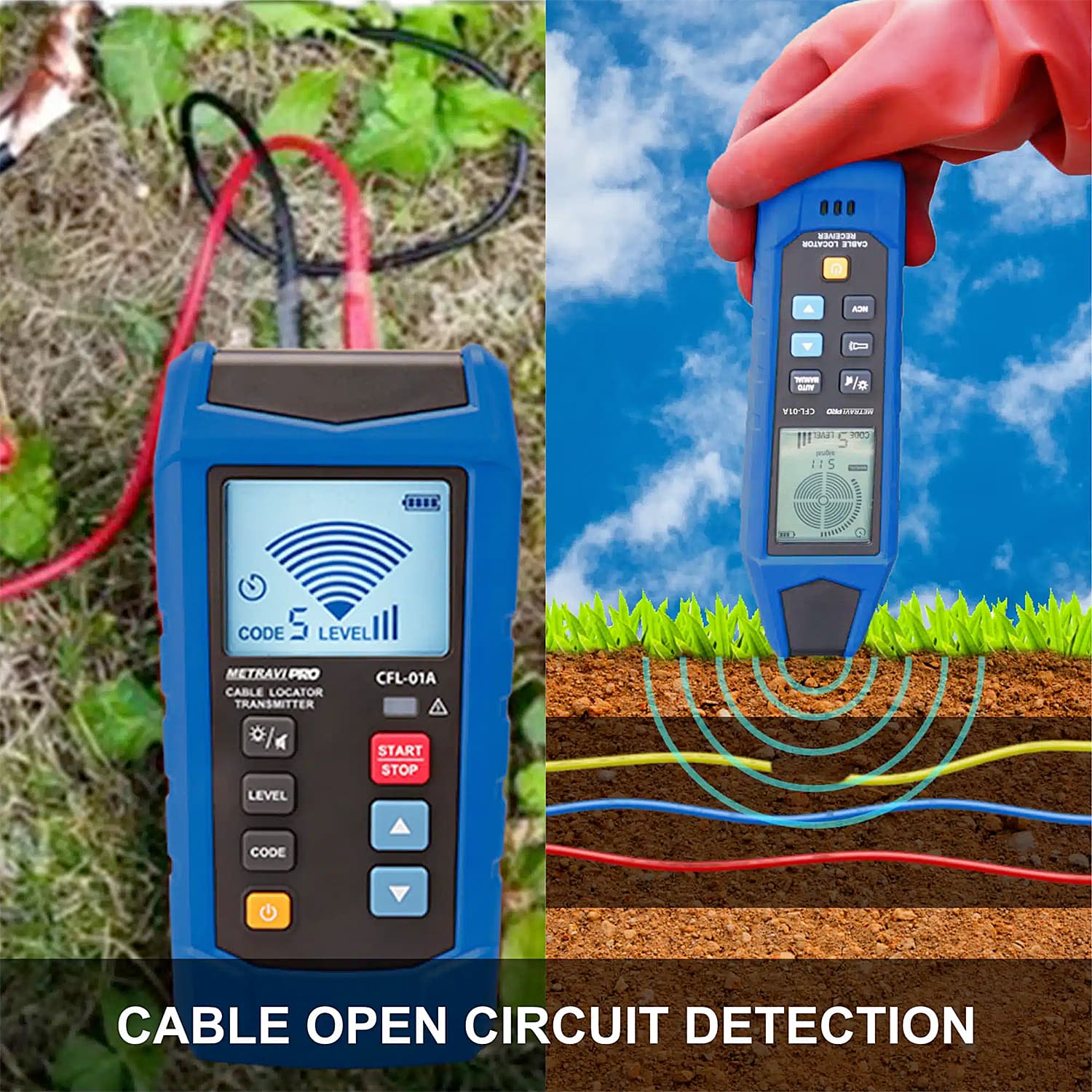 Metravi 33KHz Digital Cable Fault Locator With Pipe & Cable Tracer, PRO CFL-01A