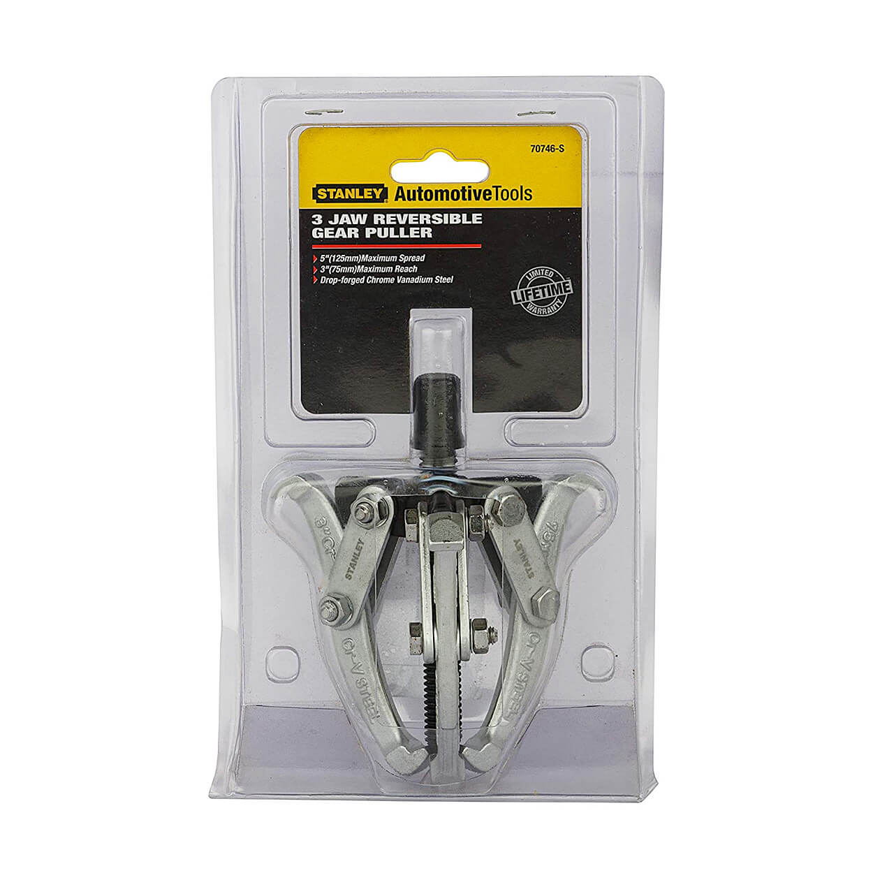 Stanley 75 mm Carbon Steel 3 Jaw Gear Puller, 70746-S