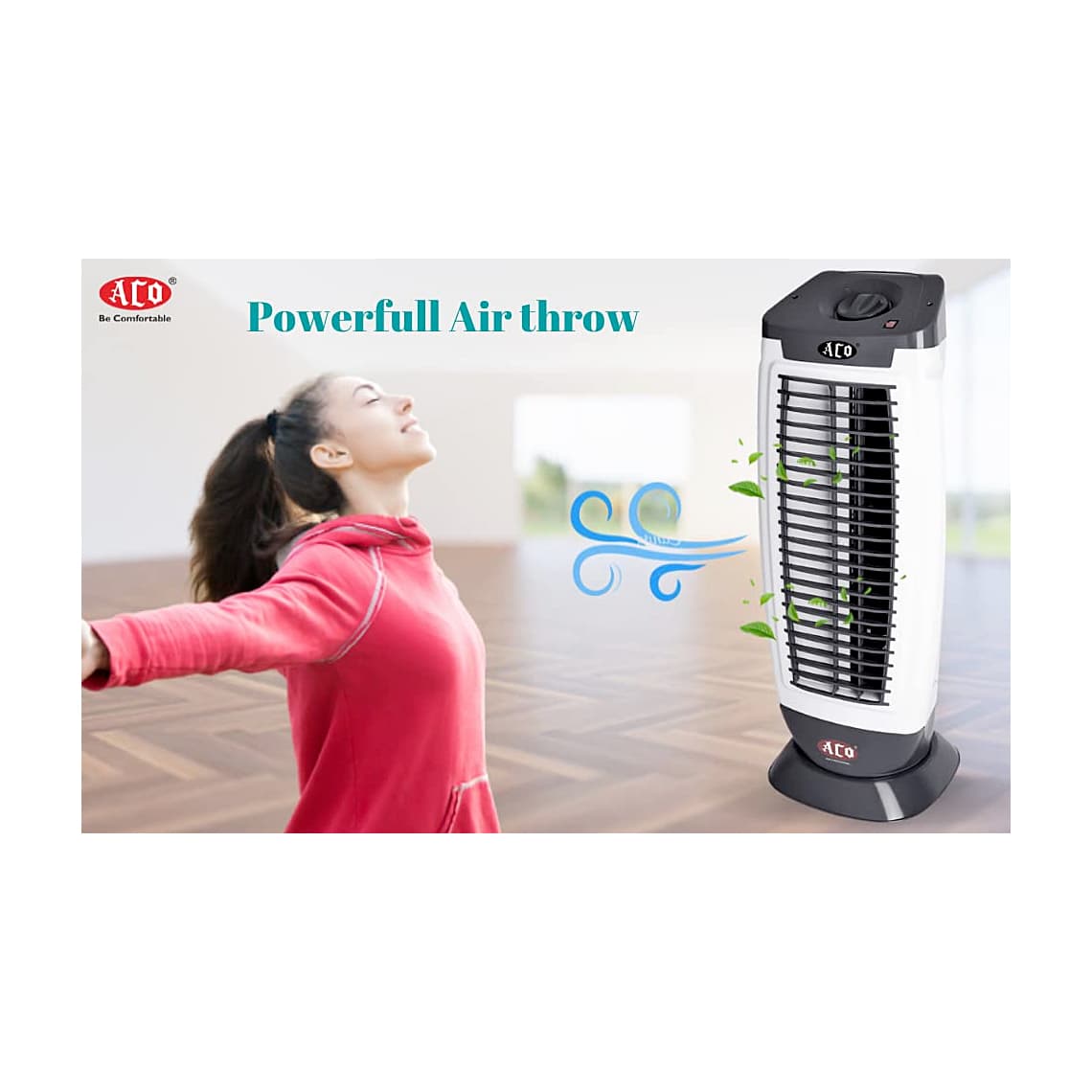 Aco 1250 RPM Jumbo Tower Fan with Rotating Base, A-103-P