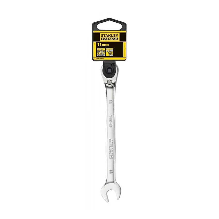 Stanley 11 mm Fatmax Anti-Slip Reversible Combination Ratchet Wrenches, FMMT13084-0