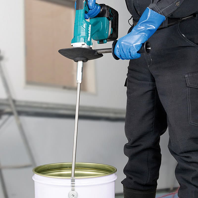 Makita 18V LXT BL 165 mm (6-1/2") Cordless Mixer with Rapid Charger & 2 Pcs 5.0Ah Batteries, DUT130RTE