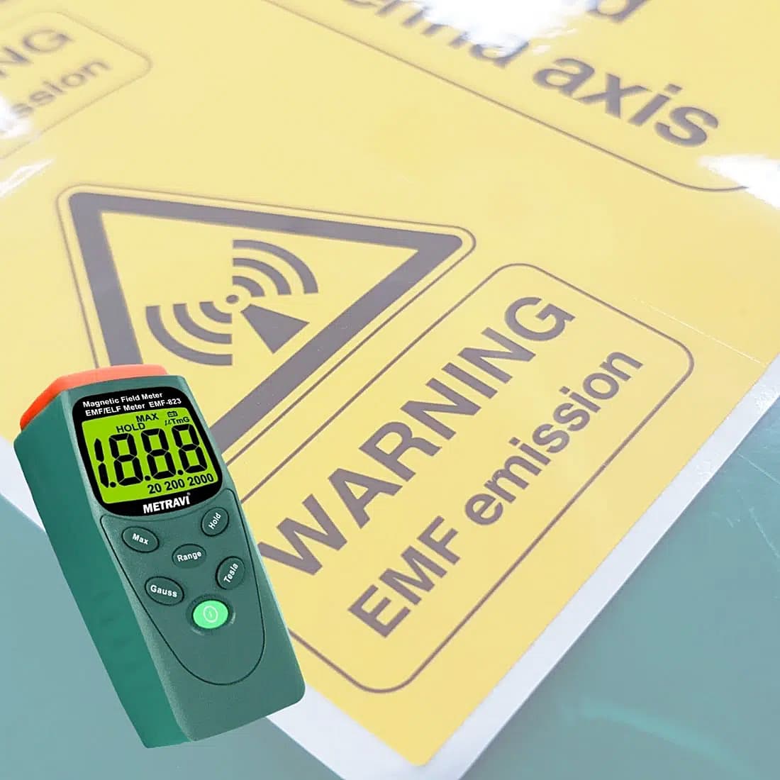 Metravi 3-1/2 Digit / 1999 Magnetic Field EMF ELF Meter, EMF-823