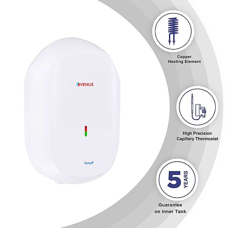 Venus Pentra 5 Ltr / 3 kW Instant Water Heater, 5P30