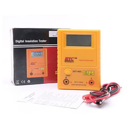 HTC 500V / 200 MOhms Range Digital Insulation Tester, DIT-90D