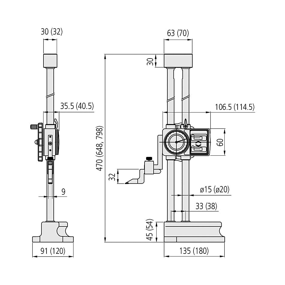 Mitutoyo 450 mm Dial Height Gauge (Digital Counter), 192-131