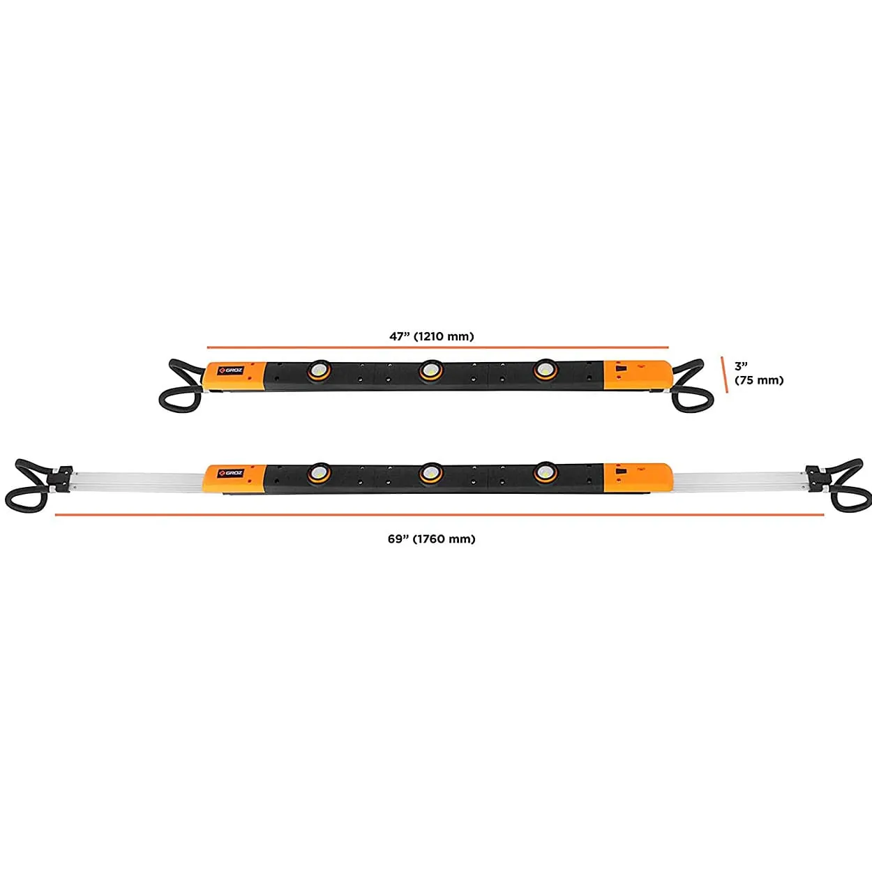 Groz 15W COB Under Hood Expandable LED Light For Mechanics, Auto Workshop & Fleet Maintenance, LED/351