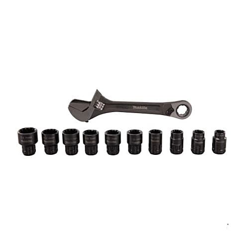 Makita 11 Pcs Adjustable Wrench Set, B-65458