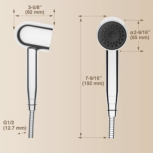 Kohler Statement Single Function Iconic Hand Shower In Polished Chrome Finish, K-26286IN-G-CP