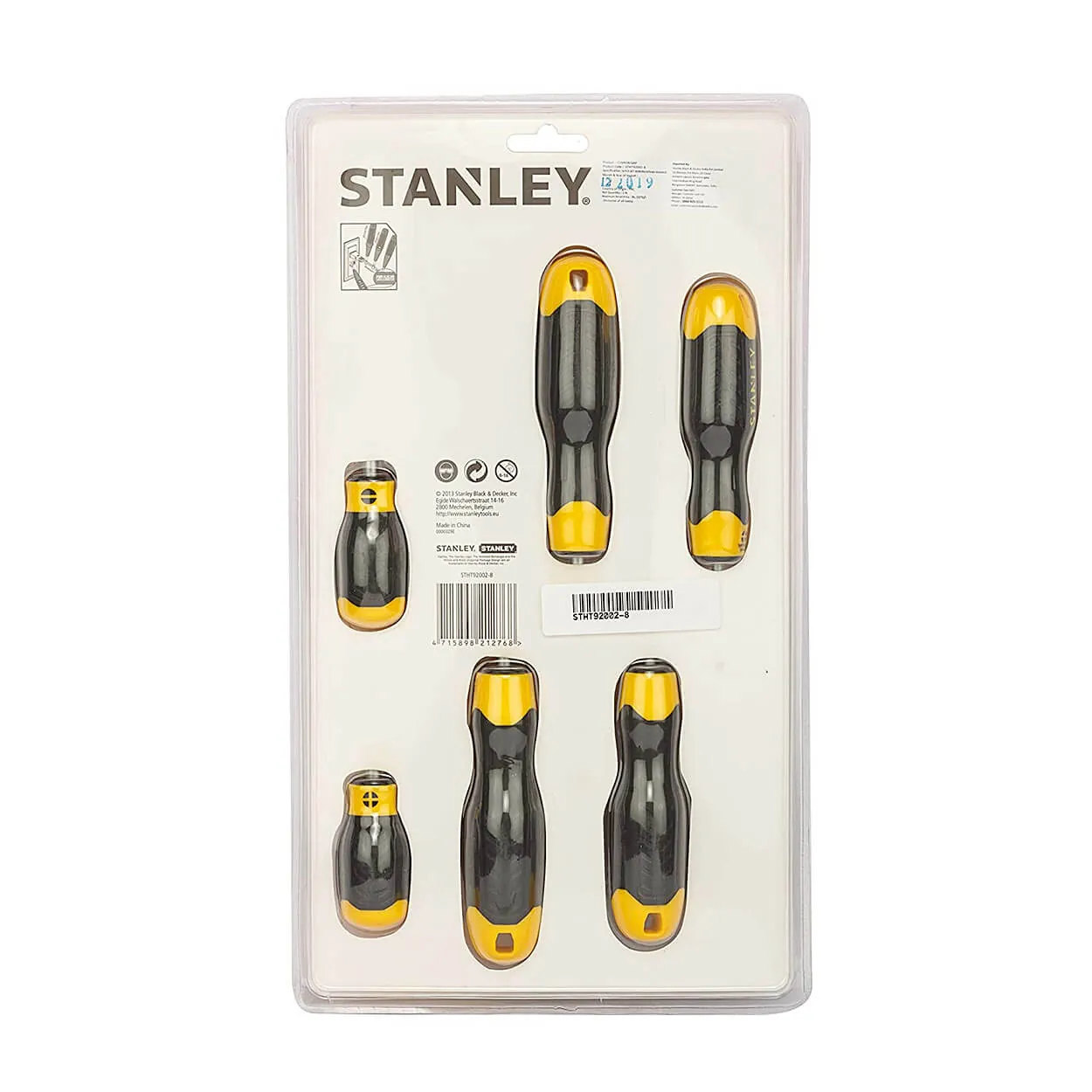 Stanley 6 Pcs Cushion Grip Screwdriver Set (Tester Included), STHT92002-8